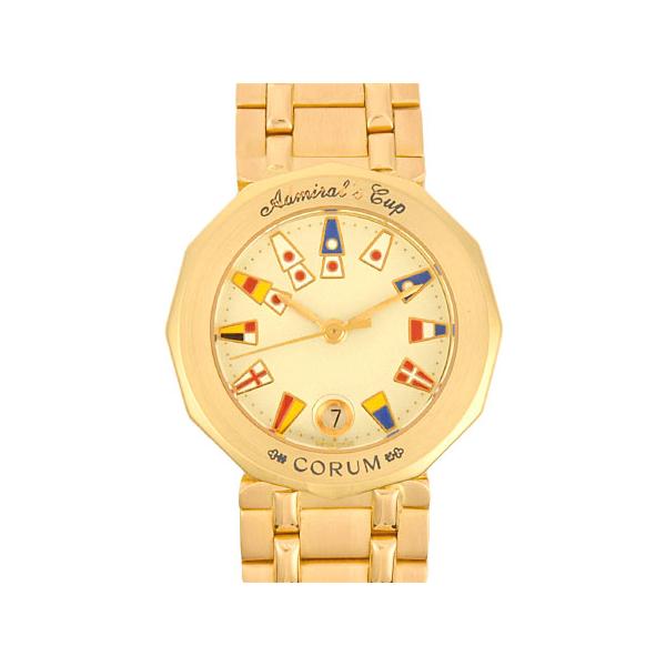 CORUM コルム アドミラルズカップ 金無垢 K18YG レディース