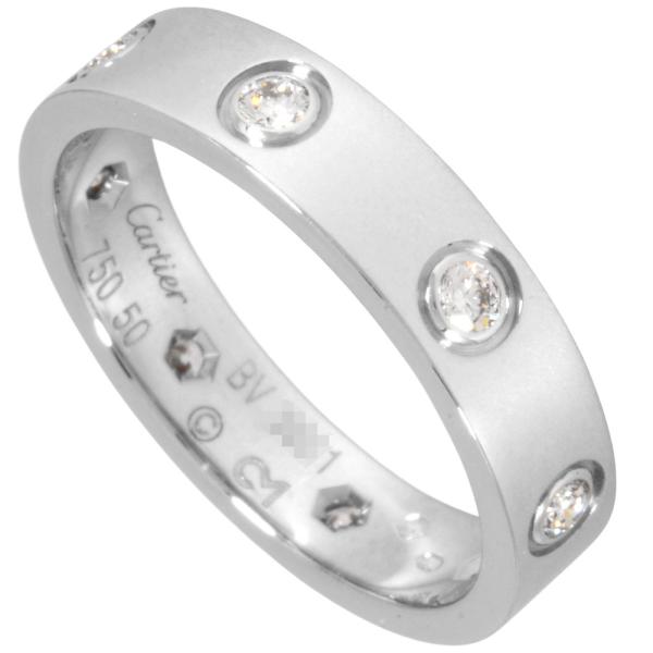 Cartier カルティエ 750 ミニ ラブリング ダイヤモンド Cartier（カルティエ） Cartier 8P ダイヤ ミニラブリング リング 指輪