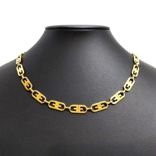 極美品★GIVENCHY ジバンシー ネックレス ゴールド 喜平 ロング 重厚感 GIVENCHY ジバンシー 金メッキ ロゴ 喜平 ロングネックレス 極美品