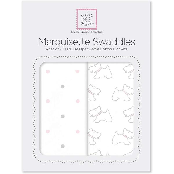 スワドルデザインズ おくるみ マーキゼット リトルドギー ドッティーハート パステル ピンク 2枚セット Sd 631pp 日本正規品 Antoniodomingo Es