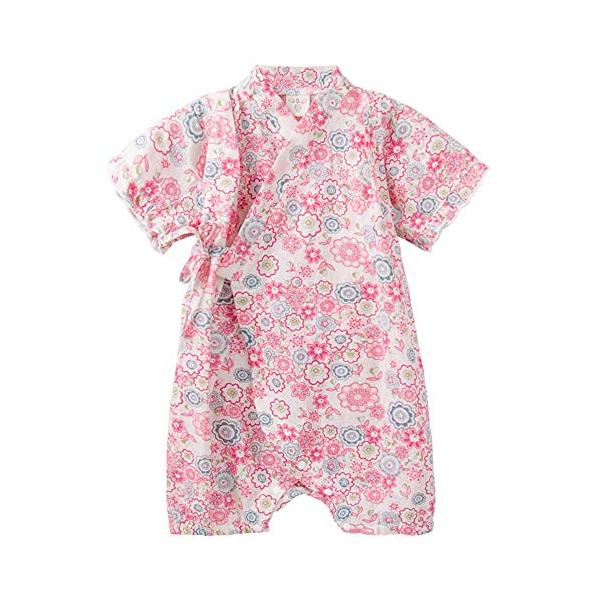 Baby Nest ベビー服 ロンパース 半袖 浴衣 甚平 女の子 カバーオール 夏服 前開き 子供服 赤ちゃん服 新生児服 綿 花火大会 Sagaretxe Net