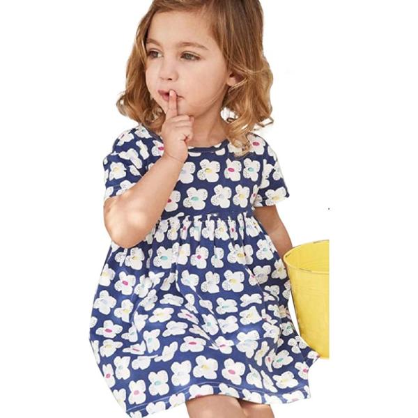 セウルブルー 手作り ヨーロッパ デザイン ワンピース 90 140 Cm 2才 10才 大きな 刺繍 アップリケ キッズ ガールズ 子供服 Apaproduction Fr