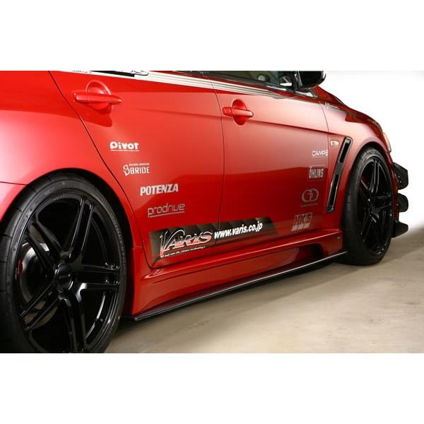 ランサーエボリューションX サイドアンダーフラップ　カーボン　VARIS VARIS バリス 三菱 LANCER EVOLUTION X CZ4A '14 Ver.Reloaded