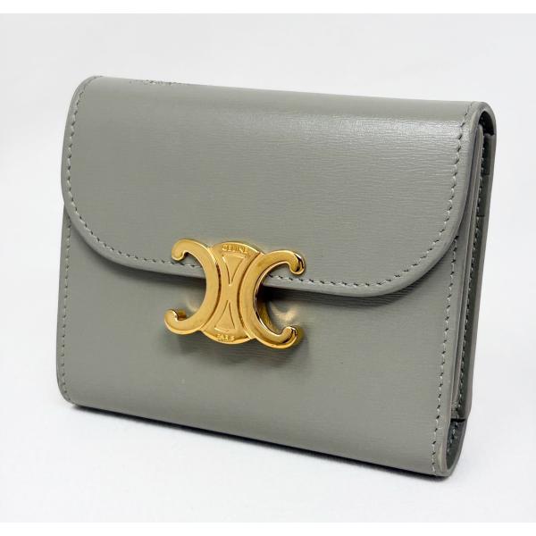 CELINE（セリーヌ） トリオンフ 3つ折財布 カーフ : ゴールドラッシュ