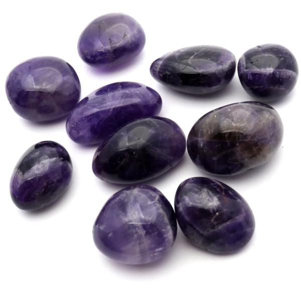 紫　フラワーアメジスト　小型　家庭円満　浄化　置物　マイナスイオン　美麗 GOLD STONE アメジスト タンブル 150g 天然石 パワーストーン 浄化