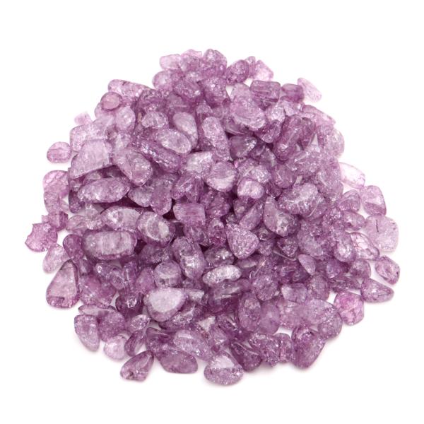 クラック水晶に染色を施したさざれ石です。■約100gでのお届けになります。■爆裂水晶さざれについて大人気！水晶さざれに新タイプ入荷しました！！丸珠の連で人気なレインボー水晶（爆裂水晶）のさざれです！一般的に、クラック水晶（爆裂水晶）と呼ばれ...