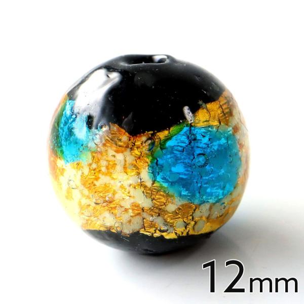 光る ホタルガラス イエロー ブルー MIX 12mm 粒売り 1粒 とんぼ玉 青色 黄色 沖縄 お土産 2025 プレゼント 爆買 父の日