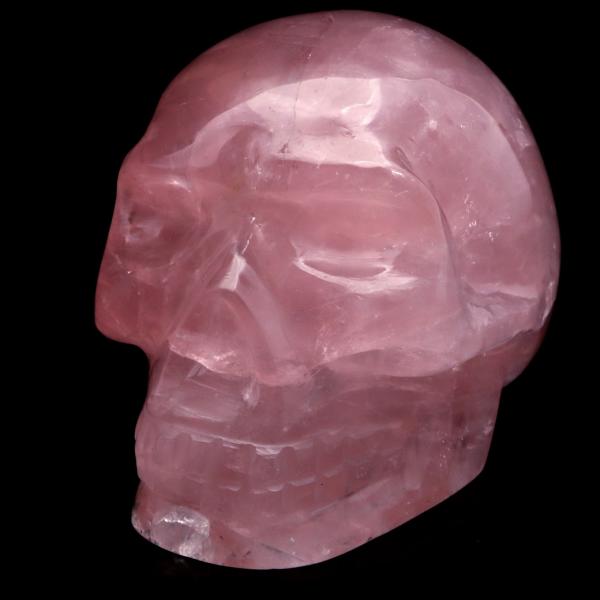 ローズクオーツ　スカル　骸骨　天然石　置物 goldstone_rosescull