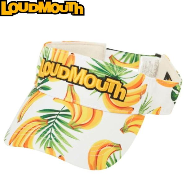 Loudmouth ラウドマウス　サンバイザー 762901-310　Bananas-White　バナナホワイト  【ユニセックス/ゴルフウェア】