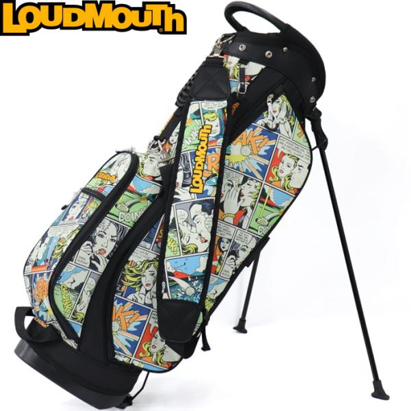 LOUDMOUTH ラウドマウス　LM-CB0031 スタンドキャディバッグ 8.5型　Shank!（088）シャンク/アメコミ柄