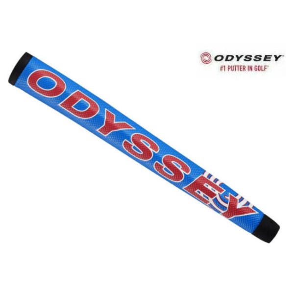 ODYSSEY(オデッセイ)　ストロークラボ トリプルトラック(オーバーサイズ)　パターグリップ　ブルー/レッド　TRIPLE TRACK OVER #5719009
