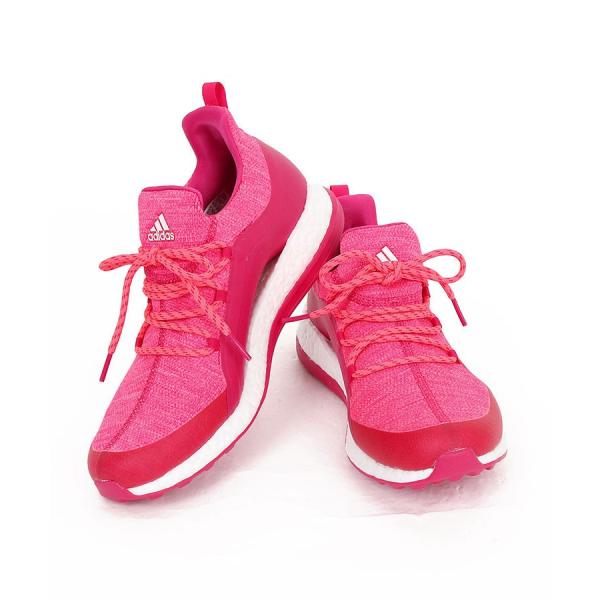 セットアップ 代引き人気 のゴルフウェア レディース シューズ ピュアブーストゴルフシューズ ピンク Adidas Golf Golf Adidas アディダスゴルフ レディース 春夏新作 19aga S017 8015 私ときどきゴルフ女子