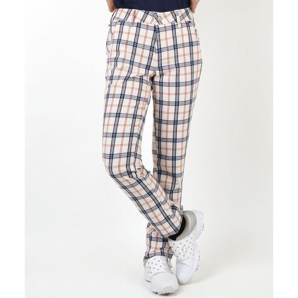 ゴルフウェア 秋冬新作 Edwin ゴルフウェア レディース パンツ ロングパンツセール ゴルフ チェック柄 微起毛パンツ ホワイト Edwin Golf エドウィンゴルフウェア 秋冬 19egb F001 Eg19aw3000 私ときどきゴルフ女子