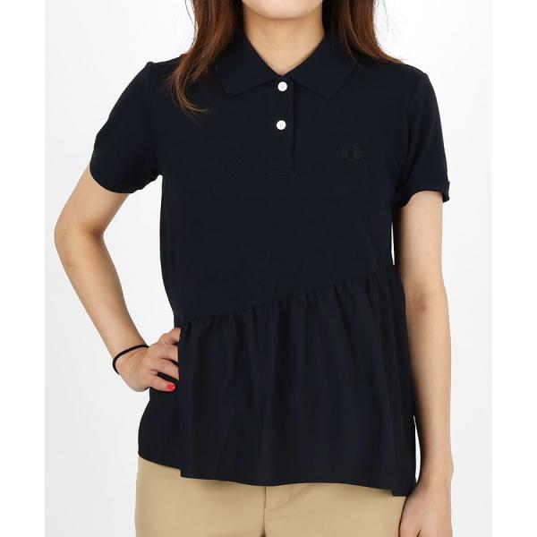 豪華 のゴルフウェア レディース 半袖ポロシャツセール 異素材 裾フレア半袖ポロ Fred Perry フレッドペリー 秋冬 激安人気新品大特価の