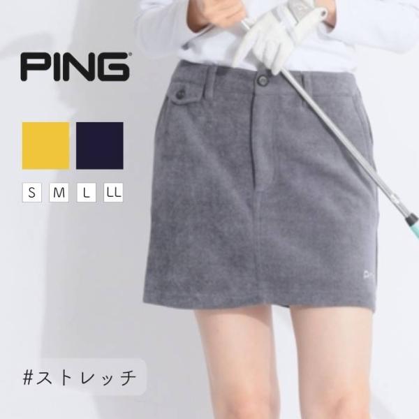 PING CURUCURU ゴルフウェア　台形スカート ピン 【速乾ストレッチ】コーデュロイ台形スカート ゴルフウェア