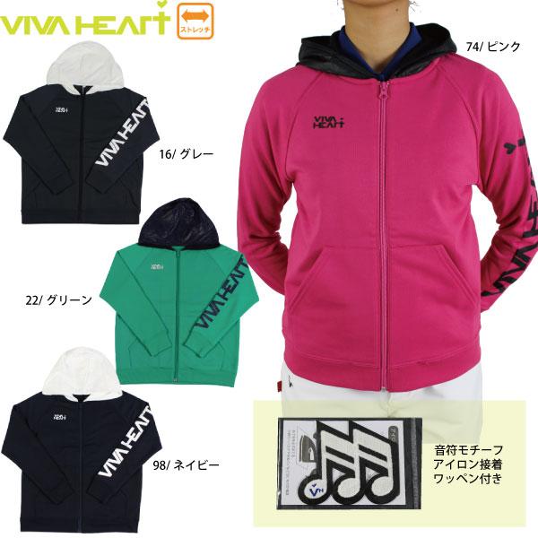 ★セール 新品 送料込★ VIVA HEARTパーカー ゴルフ 裏フリース 黒★ VIVA HEART（ビバハート） 在庫一掃セール 82%OFF TEXBRID ZIPパーカー