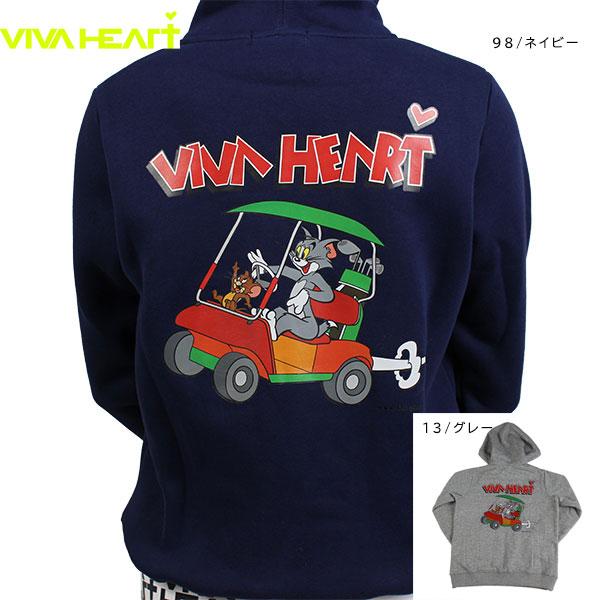 ★セール 新品 送料込★ VIVA HEARTパーカー ゴルフ 裏フリース 黒★ VIVA HEART（ビバハート） 在庫一掃セール 70%OFF セール トム