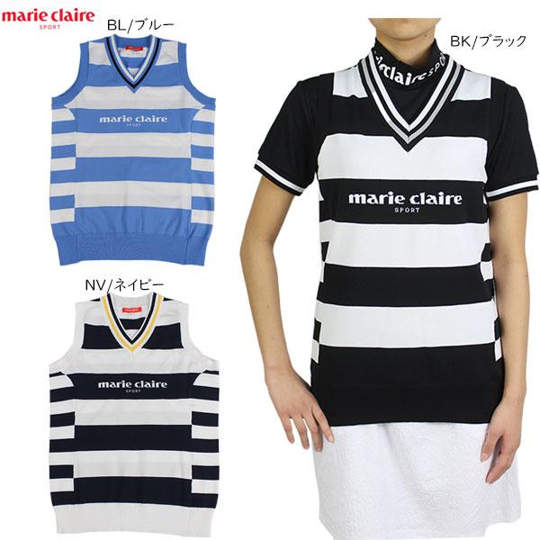 値下げしました 22春夏 マリクレールスポーツ 軽量ニットベスト 大きいサイズ有 ゴルフウェア ベスト ボーダー柄 マリクレール レディース Corsia Golf 通販 Yahoo ショッピング