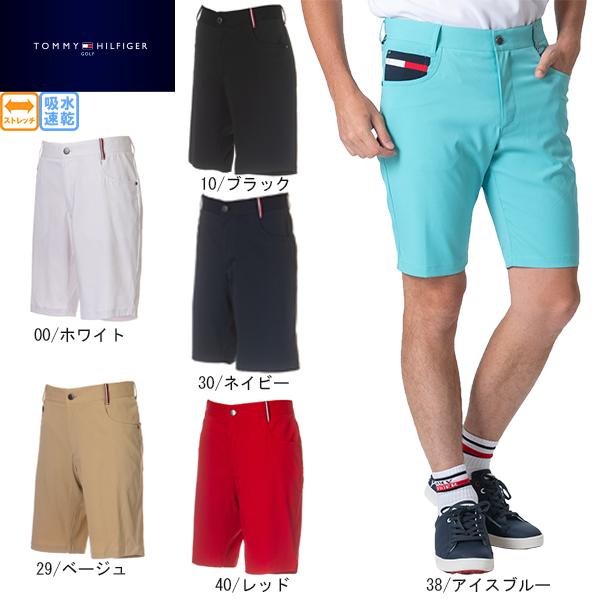 セール トミーヒルフィガー メンズ ショートパンツ THMA229 ハーフパンツ 大きいサイズ有 ゴルフウエア TOMMY HILFIGER 吸水速乾  ストレッチ