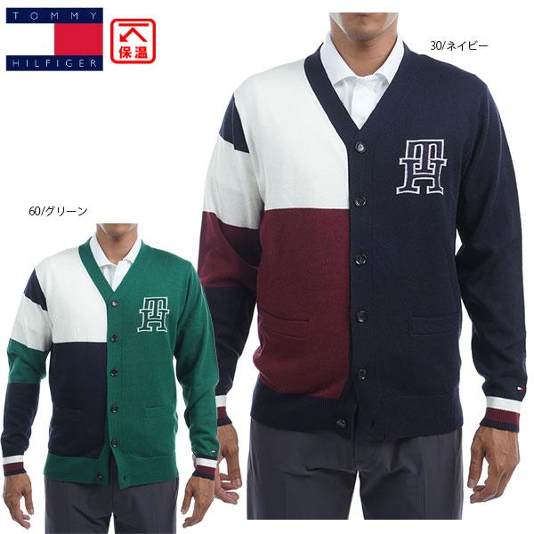 【トミーヒルフィガー】ゴルフ 中綿 ケーブルニット 切り替え ベスト M 紺×白 TOMMY HILFIGER GOLF（トミー ヒルフィガー ゴルフ） セール トミー