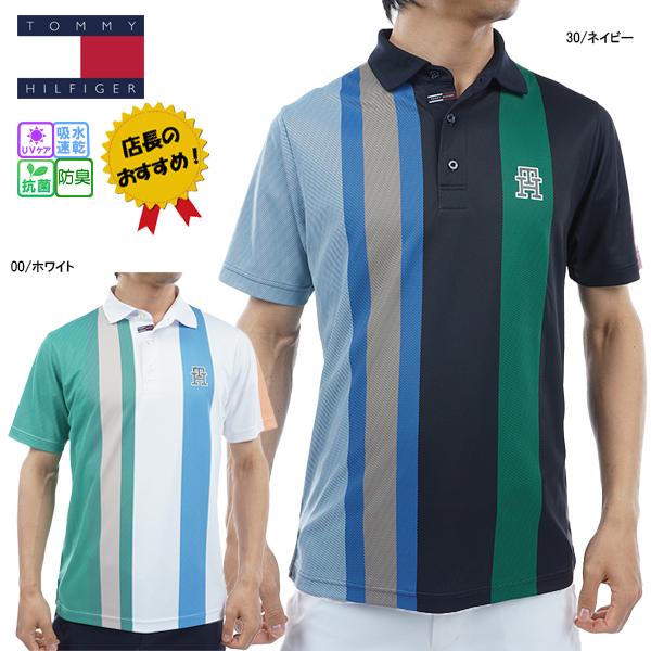 極美品 トミーヒルフィガーゴルフ 2025年 半袖ゴルフポロシャツ LL 速乾 TOMMY HILFIGER GOLF（トミー ヒルフィガー ゴルフ） セール ゴルフ