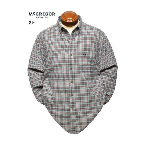 マックレガー ボタンダウン長袖シャツ L メンズ 111174616 起毛 長袖シャツ ネルシャツ 秋冬 McGREGOR
