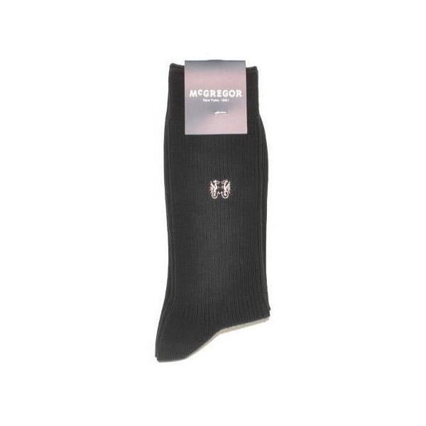 マックレガー  ソックス メンズ 111525001 日本製 靴下 ワンポイント刺〓入り定番ソックス McGREGOR 25〜27cm