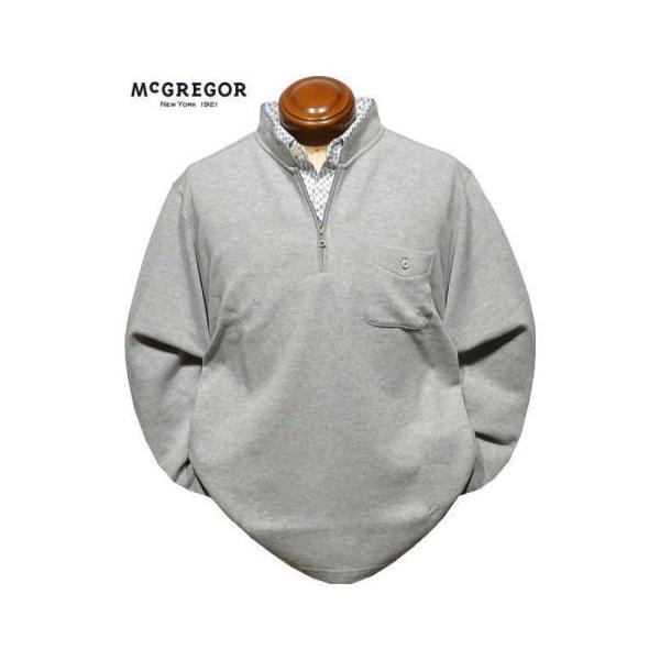 マクレガー トレーナー L メンズ 111615102 手洗い可 フェイクレイヤード スウェットシャツ 長袖ポロシャツ McGREGOR