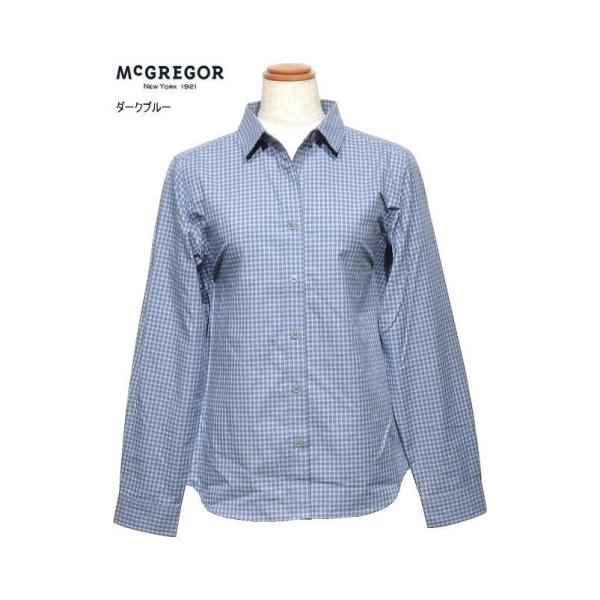 マクレガー 長袖シャツ L レディース 311176607 家庭洗濯可 ギンガムチェック ブラウス 秋冬 McGREGOR