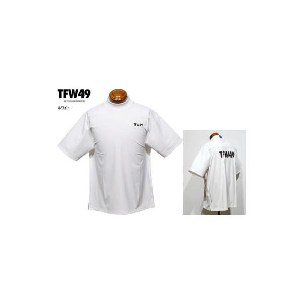 TFW49 モックネック半袖シャツ M.L.XL. メンズ T102610051 ストレッチ ハイネック半袖シャツ 半袖ポロシャツ 半袖シャツ ハイネック半袖カットソー
