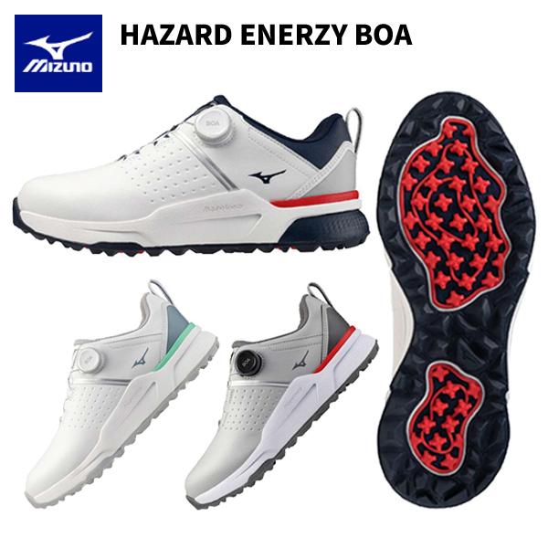 (クリアランス)ミズノ(MIZUNO) ハザードエナジーボア (HAZARD ENERZY BOA) 51GQ2501 スパイクレスゴルフシューズBOA幅広4Eメンズ4E ワイドサイズ