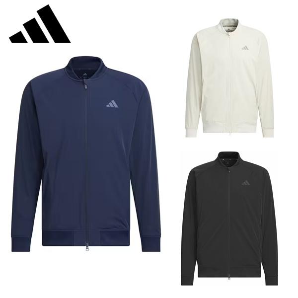 美品　adidas GOLF　異素材切り替えジップアップジャケット adidas（アディダス） ナイロンジャケット 長袖 フルジップジャケット