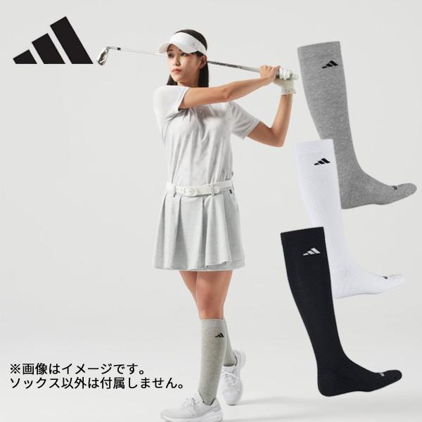 adidas アディダス ゴルフ ひざ丈 ロゴ クッションソックス adidas アディダス ゴルフ ひざ丈 ロゴ クッションソックス