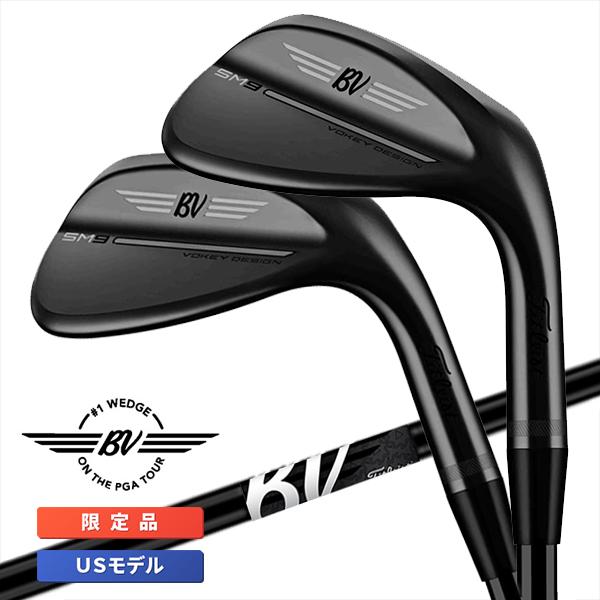 限定モデル 2本セット ボーケイ SM9 ウェッジ JET BLACK Premium Limited DG BLACK ONYX シャフト  USモデル ジェット ブラック プレミアム Vokey タイトリスト