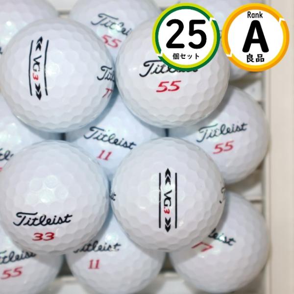 Aランク 25個 タイトリスト VG3 2022年モデル ホワイト 良品 TITLEIST ロストボール 送料無料 Titleist VG3 Aランク 25個 タイトリスト 2022年モデル ホワイト
