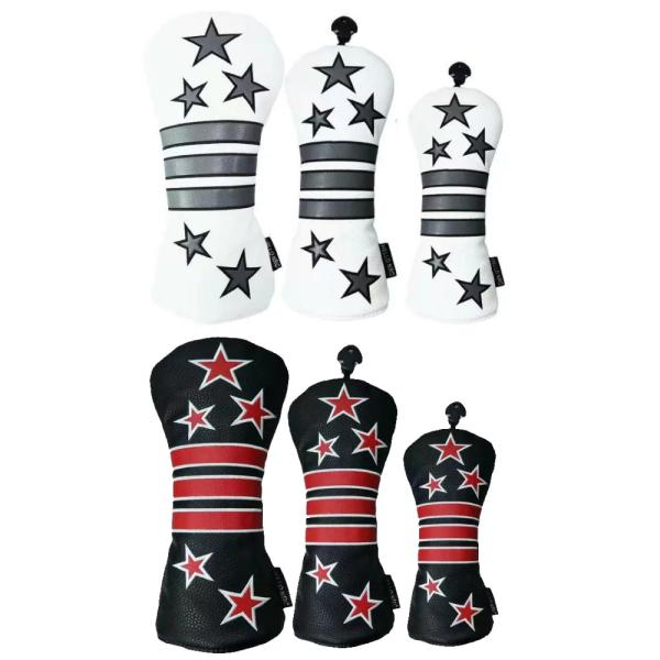 【メール便配送専用商品です】・メール便の厚みの関係上、商品を真空圧縮します。・日時指定配送不可・プレゼント包装不可・他の商品との同梱は出来ません。PUレザー スター ストライプ ウッドヘッドカバー素材：PUレザー裏材：起毛材サイズ（約）DR...