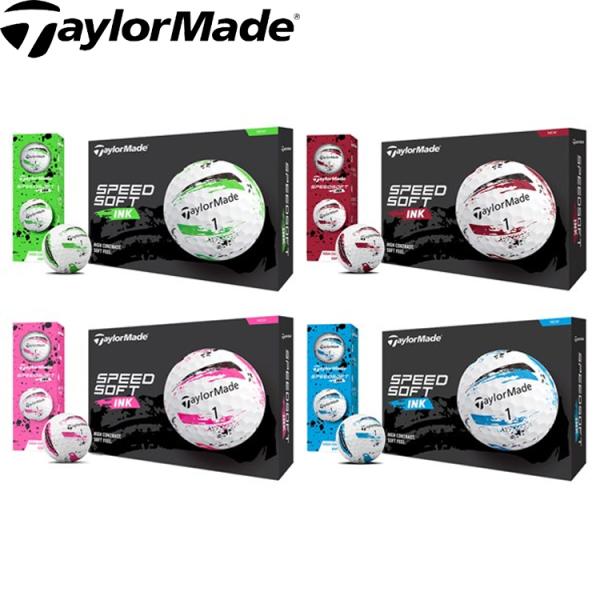 TaylorMade SPEED SOFT INKゴルフボール 2ダース 未使用 テーラーメイド スピードソフト インク ゴルフボール レッド 2