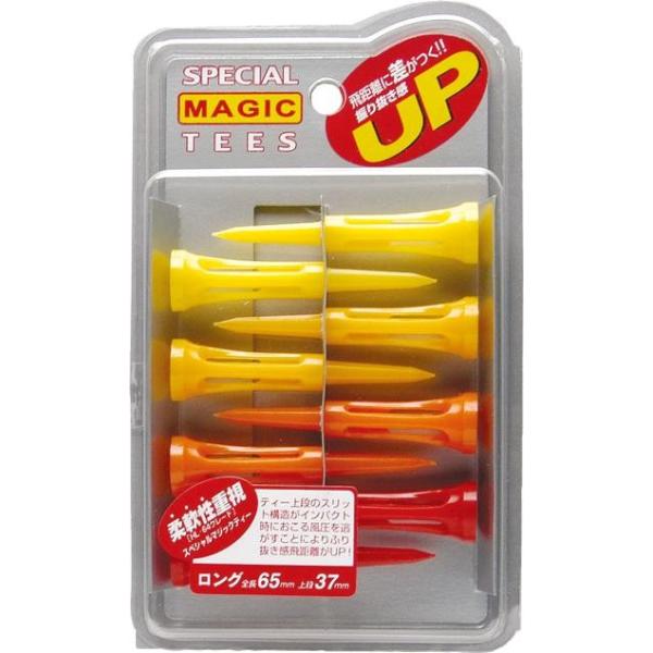 ゴルフ ティー 機能 高さ 65mm 段高 37mm 柔軟性重視 スペシャルマジックティーロング カラー レッド ゴルフ用品 ライト(LITE)T-93