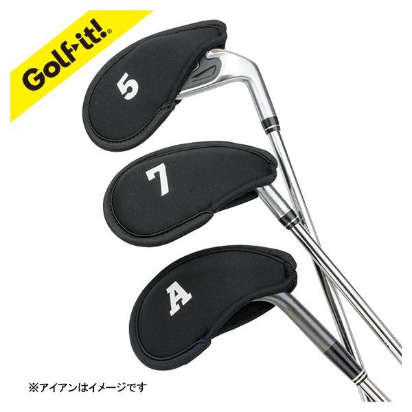アイアン ヘッドカバー アイアン カバー 番手 アイアンガードネオ オーバーサイズ 単品 黒 ゴルフ用品 アイアン用ヘッドカバー ライト(LITE)H-111