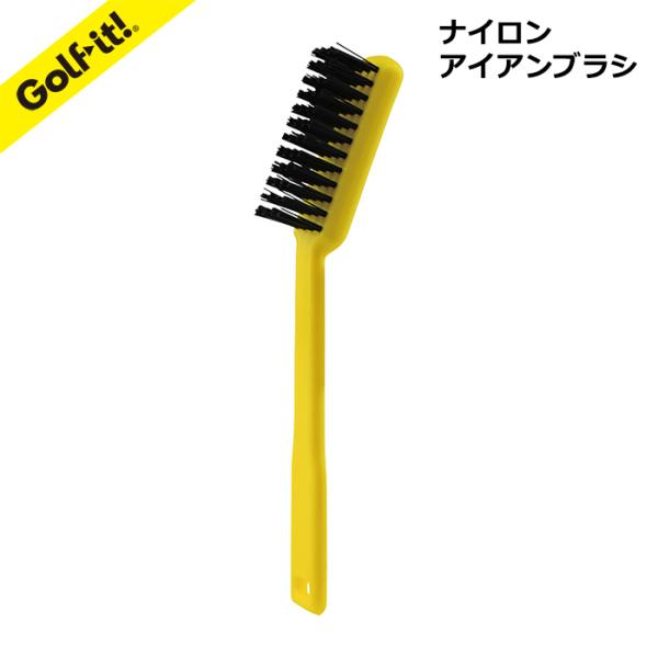 ●ゴルフ ブラシ プラスチック製●アイアンショット後に付いた芝や土をこのアイアンブラシを使い、クラブを綺麗にします。■サイズ　160ｍｍ（ブラシ部50ｍｍ）■材質　ボティ ポリプロピレン　/　ブラシ　ナイロン■カラー：黄・黒ゴルフクラブ メ...