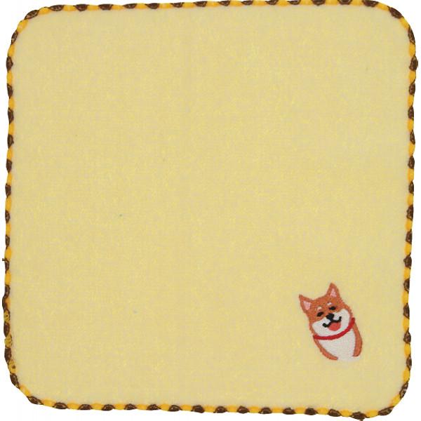 ワンポイントの刺繍がおしゃれなミニハンカチです。●刺繍ミニハンカチ1枚●綿100％●現品約20×20ｃｍタイプ：しば犬42309303