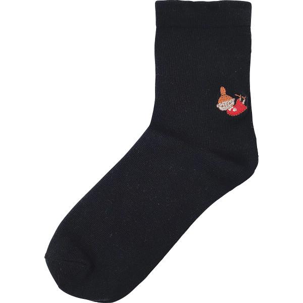 ミイの刺繍が入ったロークルー丈のソックス。履き口ゴムはゆったりタイプ。●綿・ポリエステル・その他●対応サイズ約23〜25ｃｍタイプ：ミィ刺繍カラー：ブラックＭＮＬ553001ＢＫ