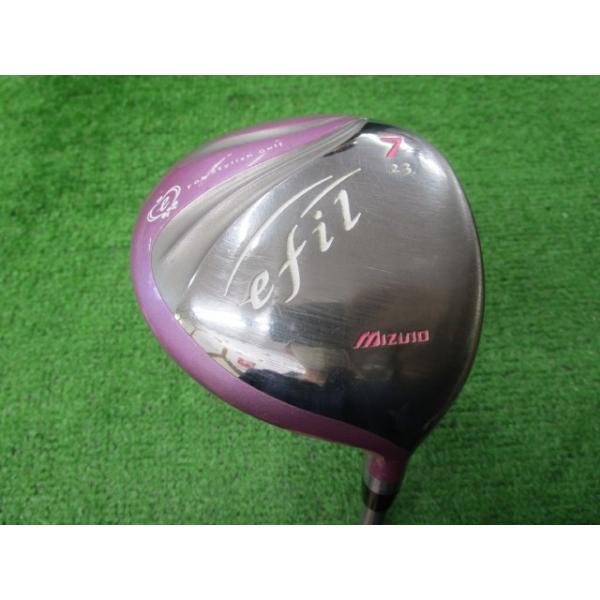 ■種別：レディースフェアウェイウッド　■メーカー：ミズノ■モデル：efil　■シャフト：オリジナルカーボン■フレックス：L　■ロフト：23■本数：1　■番手：7W■長さ：39.5　■クラブ重量：310■ライ角：58.5　■バランス：B9■キ...