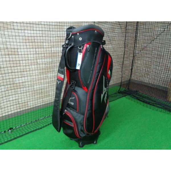 超美品Mizuno ゴルフバッグ ブラック/レッド MIZUNO（ミズノ） GK豊田▽ 640 【美品】ミズノ□カートキャディバッグ