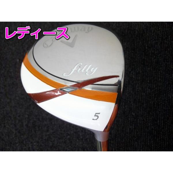 ■種別：レディースフェアウェイウッド　■メーカー：キャロウェイ■モデル：filly　■シャフト：filly■フレックス：L　■ロフト：22■本数：1　■番手：5W■長さ：40.75　■クラブ重量：293■バランス：B6.5■キックポイント：...