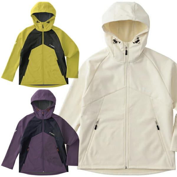パーカージャケット フリースジャケット 三層構造 防風 保温 裏起毛 軽量 ストレッチ 防寒 フード付き カジュアル アウトドア レディース タルテックス 23590