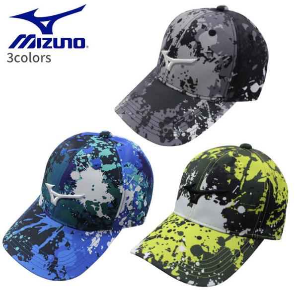 MIZUNO ミズノ ゴルフ メンズ キャップ フリーサイズ F（頭周り：56〜60cm）かぶれば楽しさ跳ねあがる！splash Design スプラッシュ しっかり日差しを遮るツバ長約7.5cm 簡単微調整 マジックテープ式アジャスター ...