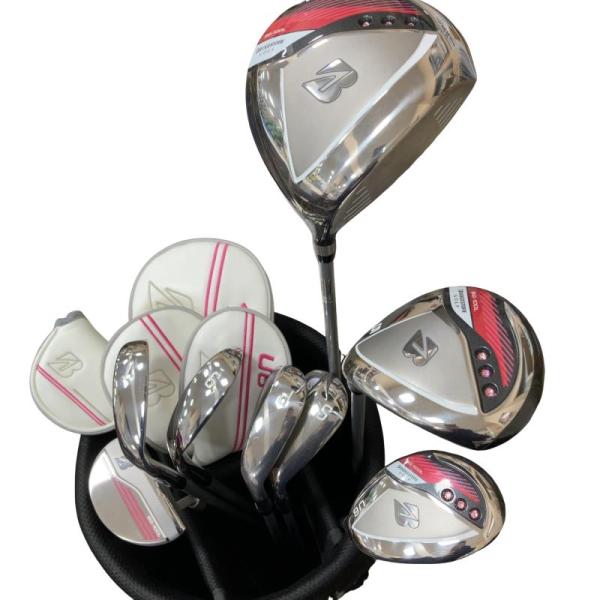美品 レディース ブリヂストン BG-100Lクラブセット 8本組ピンク 初心者 BRIDGESTONE GOLF ブリヂストン BG-100L 8S レディース ピンク クラブ
