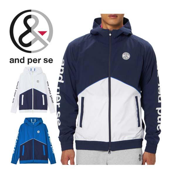 アンパスィ and per se エアジャスター 切替デザイン フーディー フルジップ 中綿ブルゾン ゴルフウェア メンズ 2025年秋冬モデル M-LL AMF1105G2 [即納] and per se（アンパスィ） エアジャスター 切替デザイン フーディー