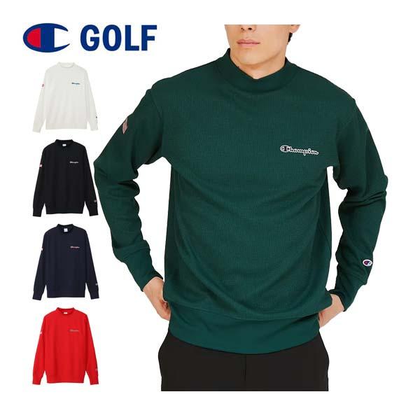 Cph/golf　入手困難　モックネック　スウェット　トレーナー　長袖シャツ Champion チャンピオン ゴルフ ワッフル モックネック 長袖